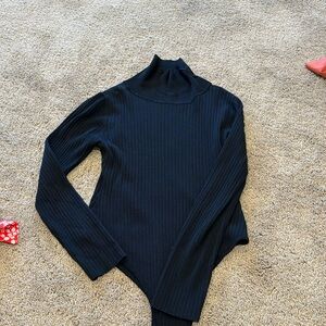 Black Turtleneck Bodysuit